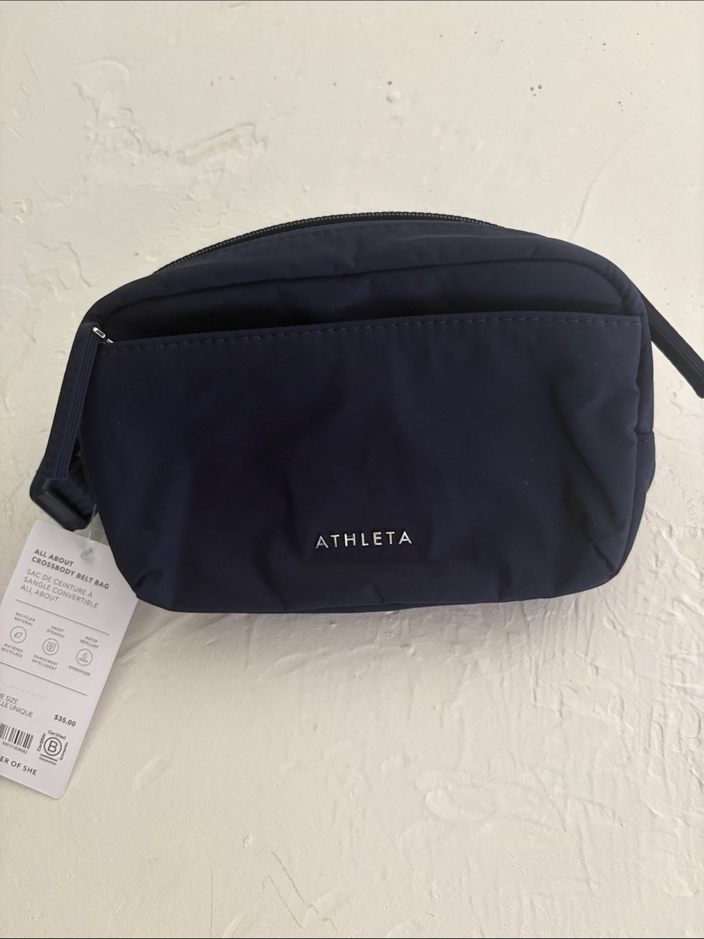 Athleta Navy Blue Crossbody Belt Bag